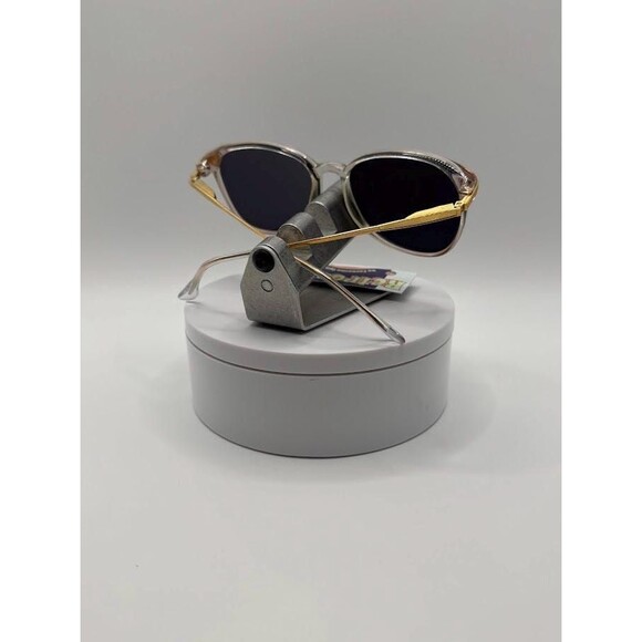 True Vintage Sunglasses | NOS | Preppy Style | Crystal Blue & Gold | Grey Lens main image 5